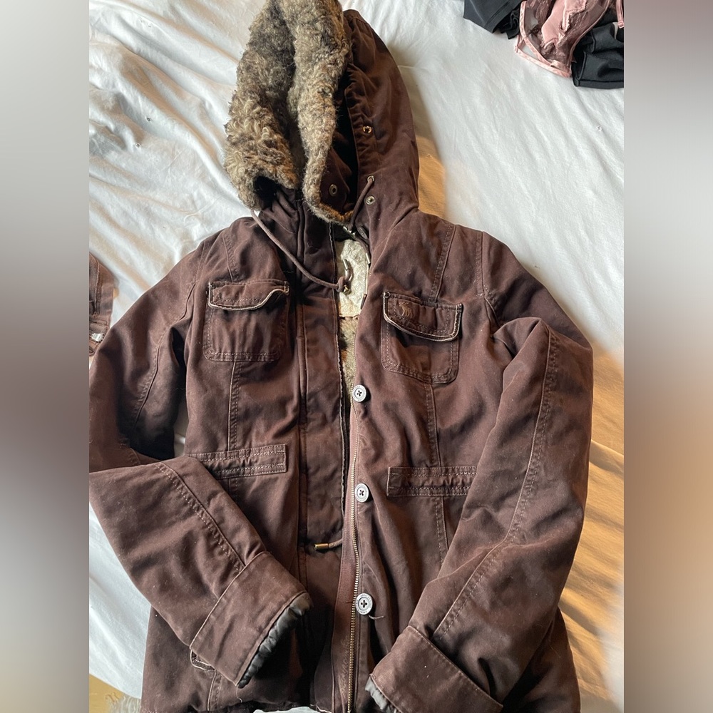 Vintage y2k A&F fur coat